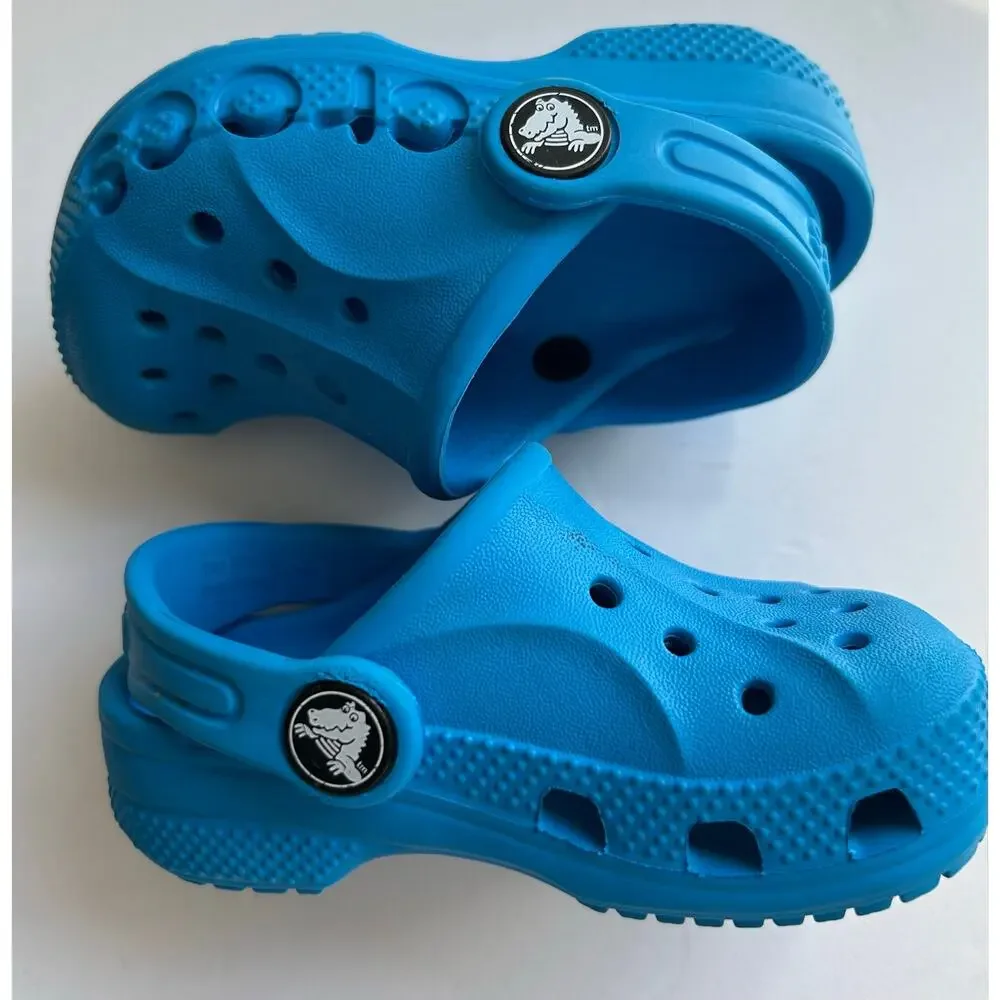 Crocs Baya Clog Blue Toddler Sz 5 Slip On Excellent